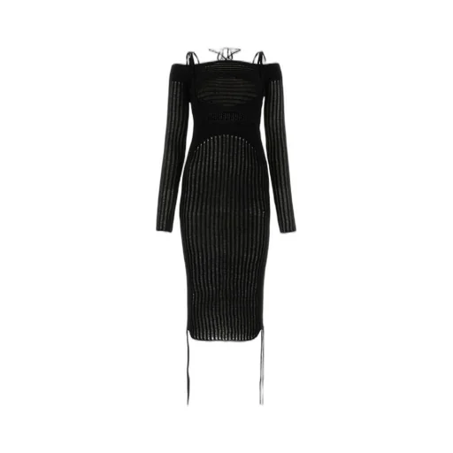 Andrea Adamo Striped Cut-Out Dress