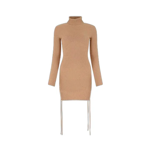 Andrea Adamo Ribbed Turtleneck Dress