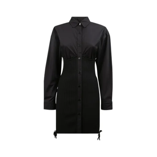 Andrea Adamo Ribbed Knit Corset Dress