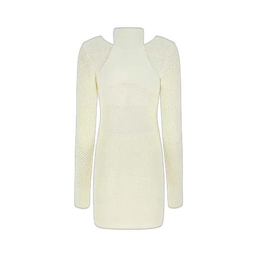 Andrea Adamo Open-Knit Buttoned Dress