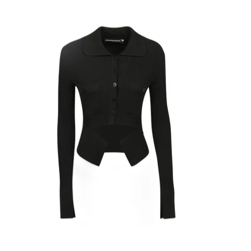 Andrea Adamo Ribbed Cropped Knitwear