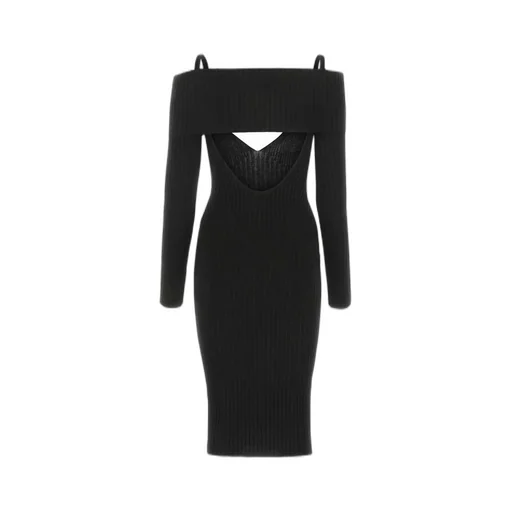Andrea Adamo Cut-Out Knitted Midi Dress