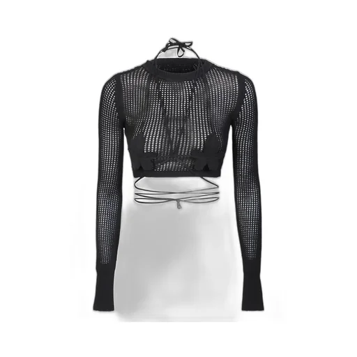 Andrea Adamo Crop Top With Cut Out Accents