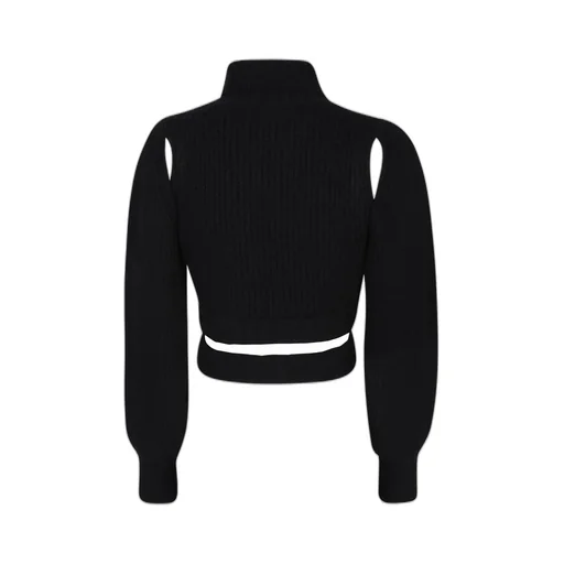 Andrea Adamo Cut Out Accent Sweater