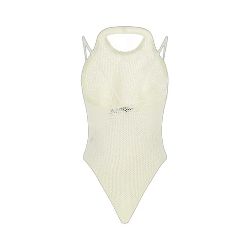 Andrea Adamo Halterneck Knitted Bodysuit