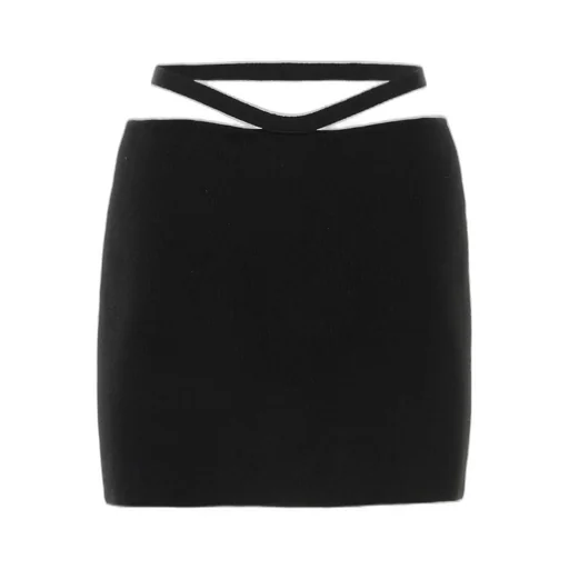 Andrea Adamo Cut Out Detailed Stretched Mini Skirt