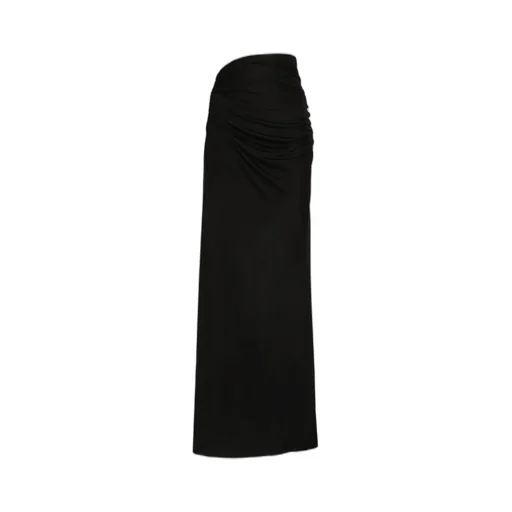 Andrea Adamo Low Rise Draped Maxi Skirt