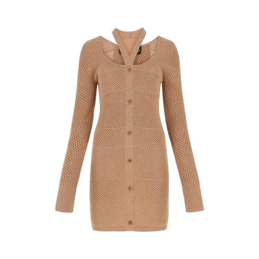 Andrea Adamo Racerback Knitted Midi Dress