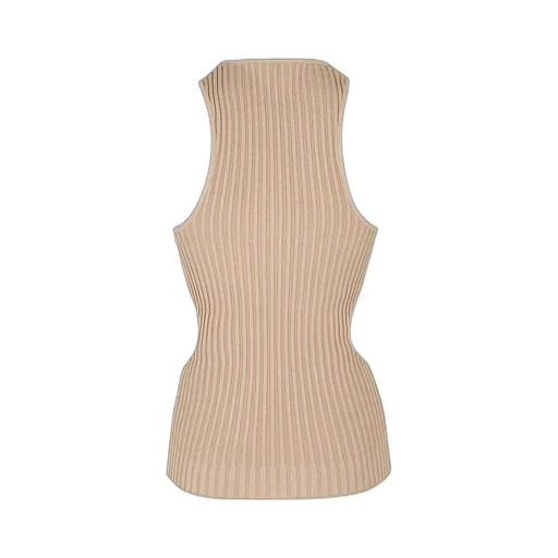 Andrea Adamo Cut Out Detailed Sleeveless Knitted Top