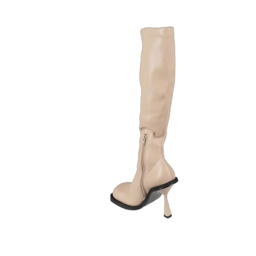 Andreadamo Square-Toe Zipped Knee-High Boots