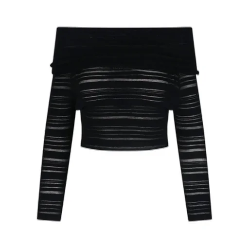 Andreadamo Off-Shoulder Long Sleeve Top