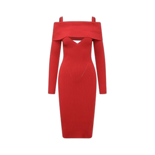 Andreadamo Off-Shoulder Knit Dress