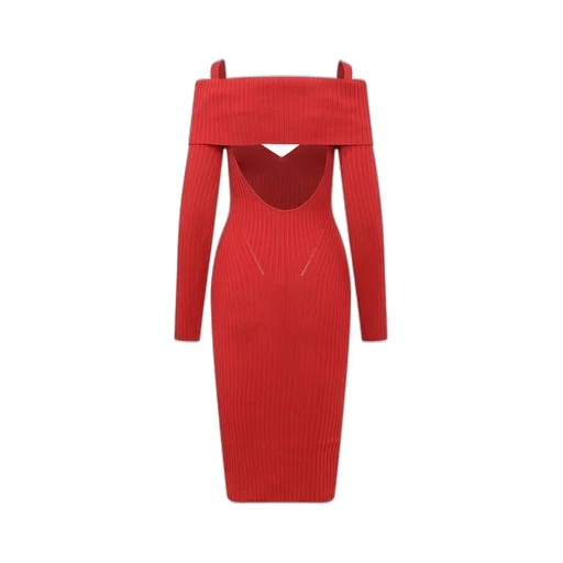 Andreadamo Off-Shoulder Knit Dress