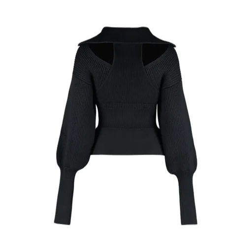 Andreadamo Zip-Up Turtleneck Sweater