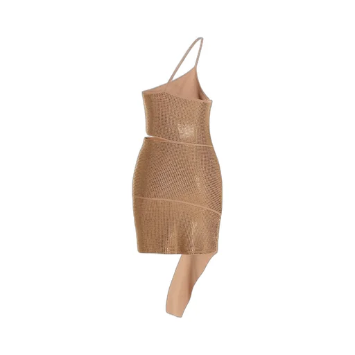 Andreadamo Sequin Asymmetric Dress