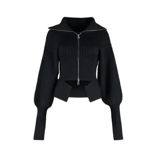 Andreadamo Zip-Up Turtleneck Sweater