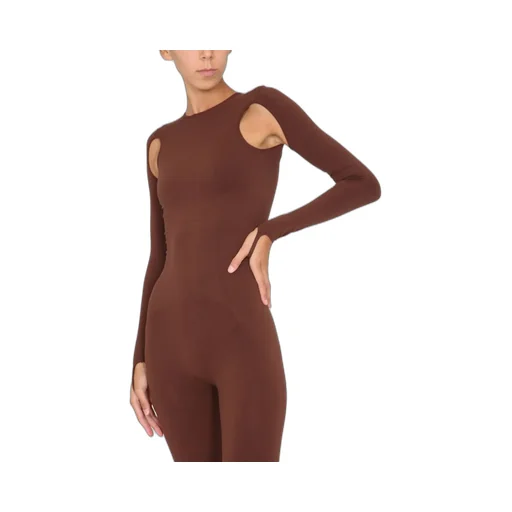 Andreadamo Full Jumpsuit With Cutout Accents