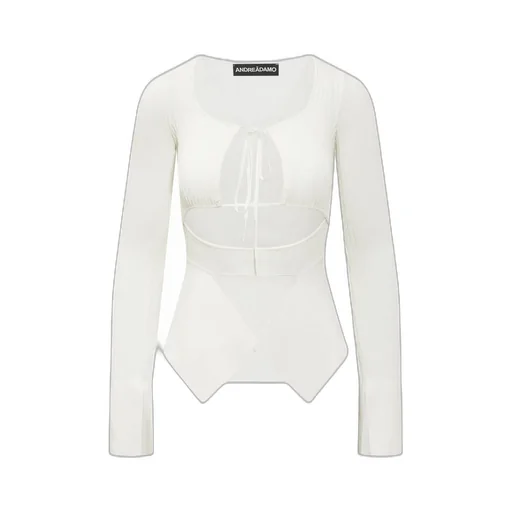 Andreadamo Cutout Long Sleeve Top