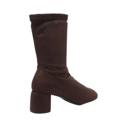 Angel Alarcon Stretch Suede-Effect Boots