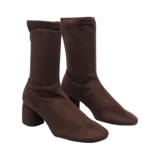 Angel Alarcon Stretch Suede-Effect Boots