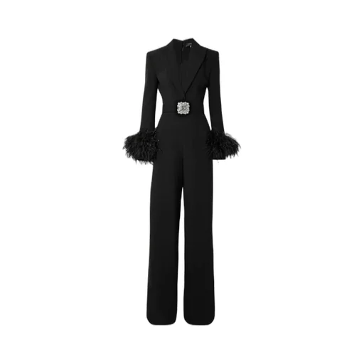 Andrew Gn Embellished Belted Jumpsuit