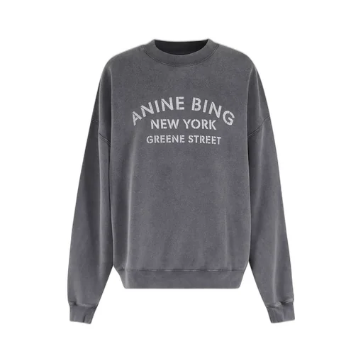 Anine Bing Miles Logo Printed Sweatshirt