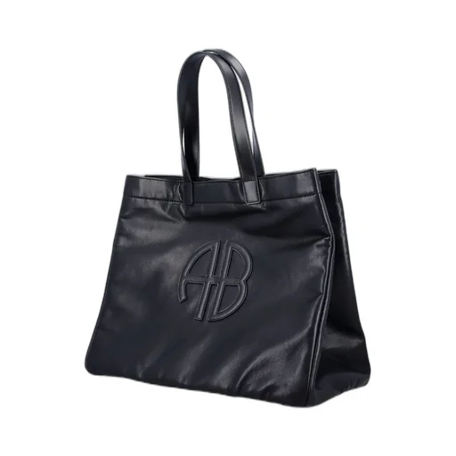 Anine Bing Large Rio Logo Patch Tote Bag