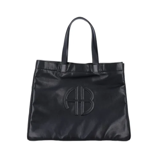Anine Bing Large Rio Logo Patch Tote Bag