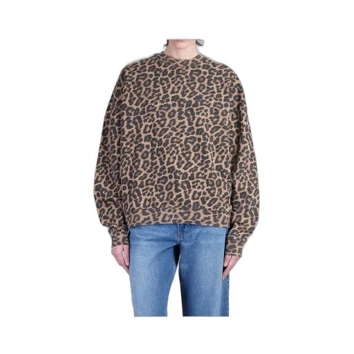 Anine Bing Leopard Printed Crewneck Sweatshirt