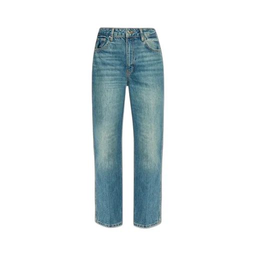 Anine Bing Vin High Waist Cropped Jeans