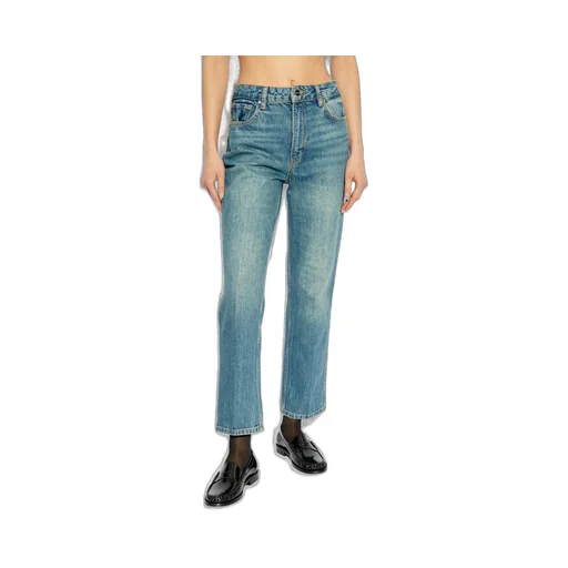 Anine Bing Vin High Waist Cropped Jeans