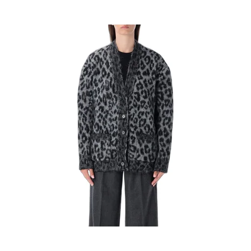 Anine Bing Banks Leopard-Print Oversized Cardigan