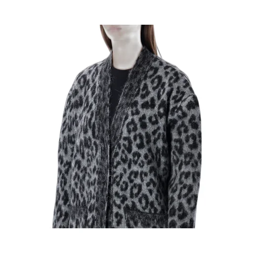Anine Bing Banks Leopard-Print Oversized Cardigan