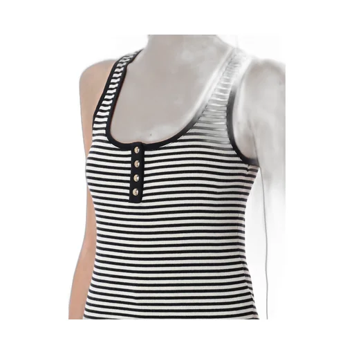 Anine Bing Alessia Striped Knitted Tank Top