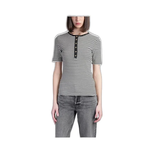 Anine Bing Alessia Striped Knitted T-Shirt