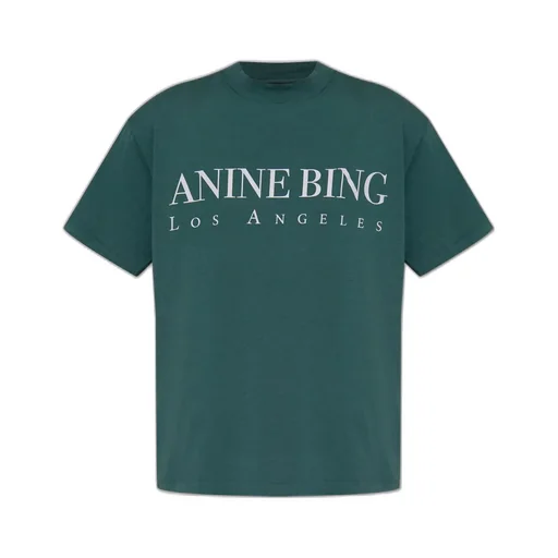 Anine Bing Logo Printed Crewneck T-Shirt