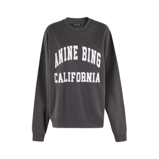 Anine Bing Miles Logo-Printed Crewneck Sweatshirt