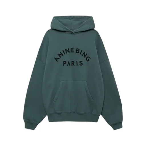 Anine Bing Harvey Logo Embroidered Hoodie