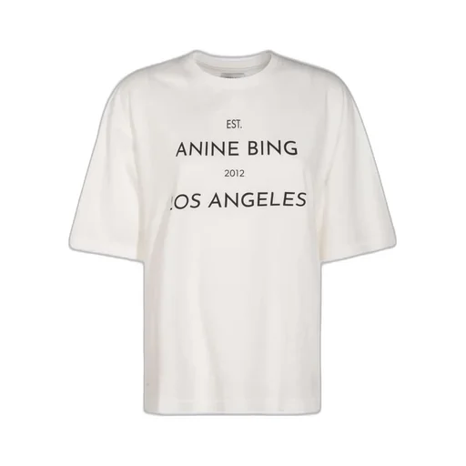 Anine Bing Logo Printed Crewneck T-Shirt