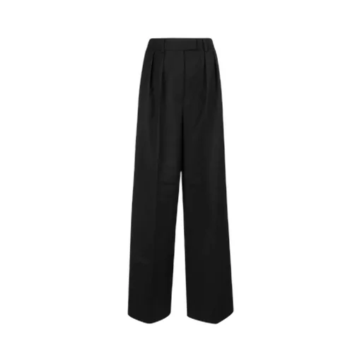Anine Bing Lou Pleated Wide-Leg Trousers