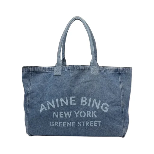 Anine Bing Leo Denim Tote Bag