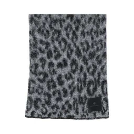 Anine Bing Leopard Printed Knitted Scarf