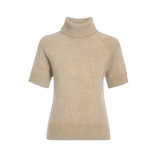 Anine Bing Cashmere Short-Sleeve Turtleneck