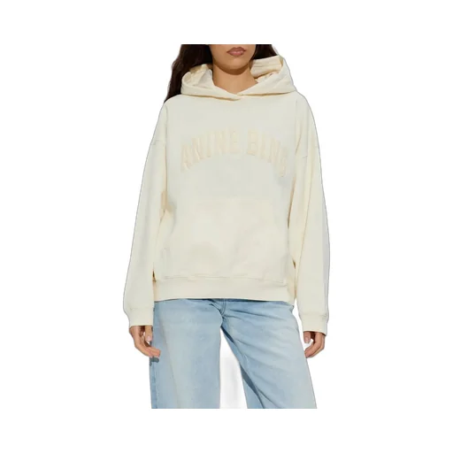 Anine Bing Harvey Logo Flocked Hoodie
