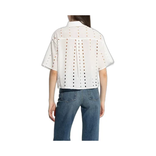 Anine Bing Lincoln Eyelet Cropped Top