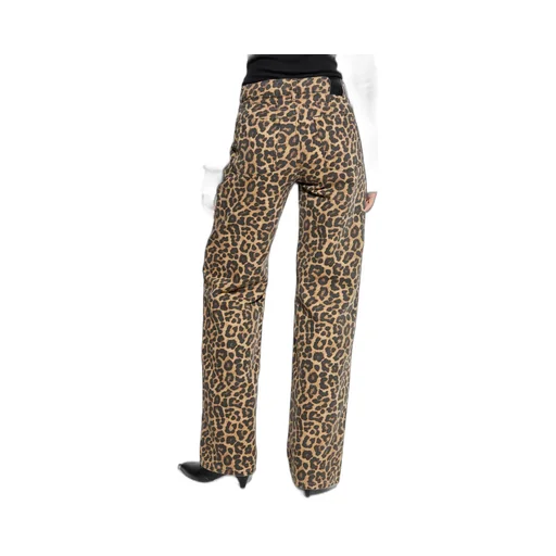 Anine Bing Hugh Leopard-Print Jeans
