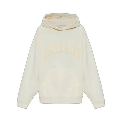 Anine Bing Harvey Logo Flocked Hoodie