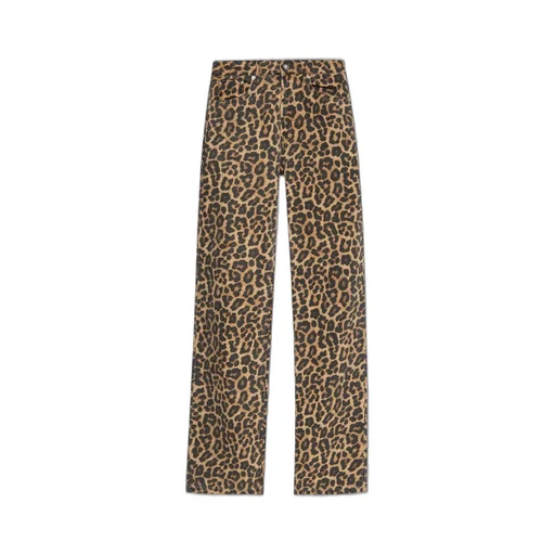 Anine Bing Hugh Leopard-Print Jeans