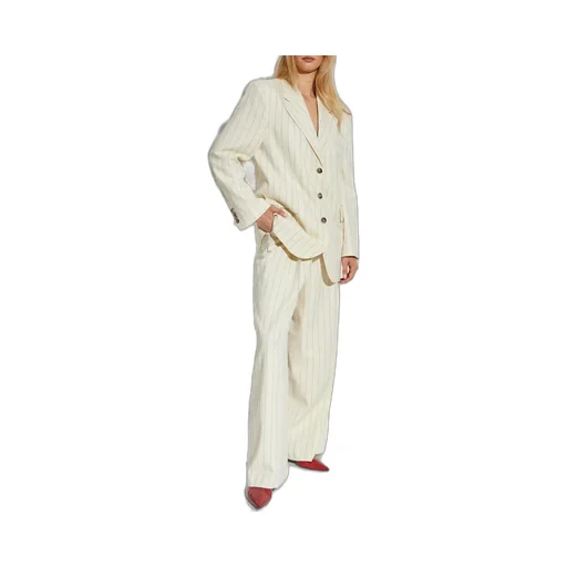 Anine Bing Sara Pinstripe Patterned Blazer