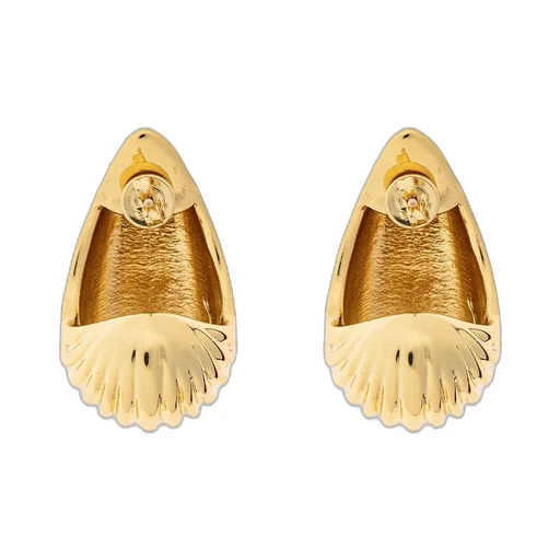 Anine Bing Ribbed Drop Pierced Earrings